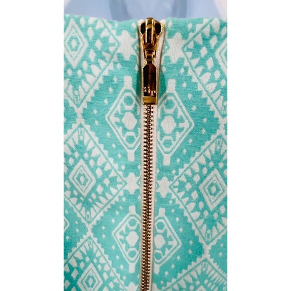 Southern Tide Paislee Ikat Jacquard Shift Dress Size 6 - Bermuda Teal - Picture 9 of 14